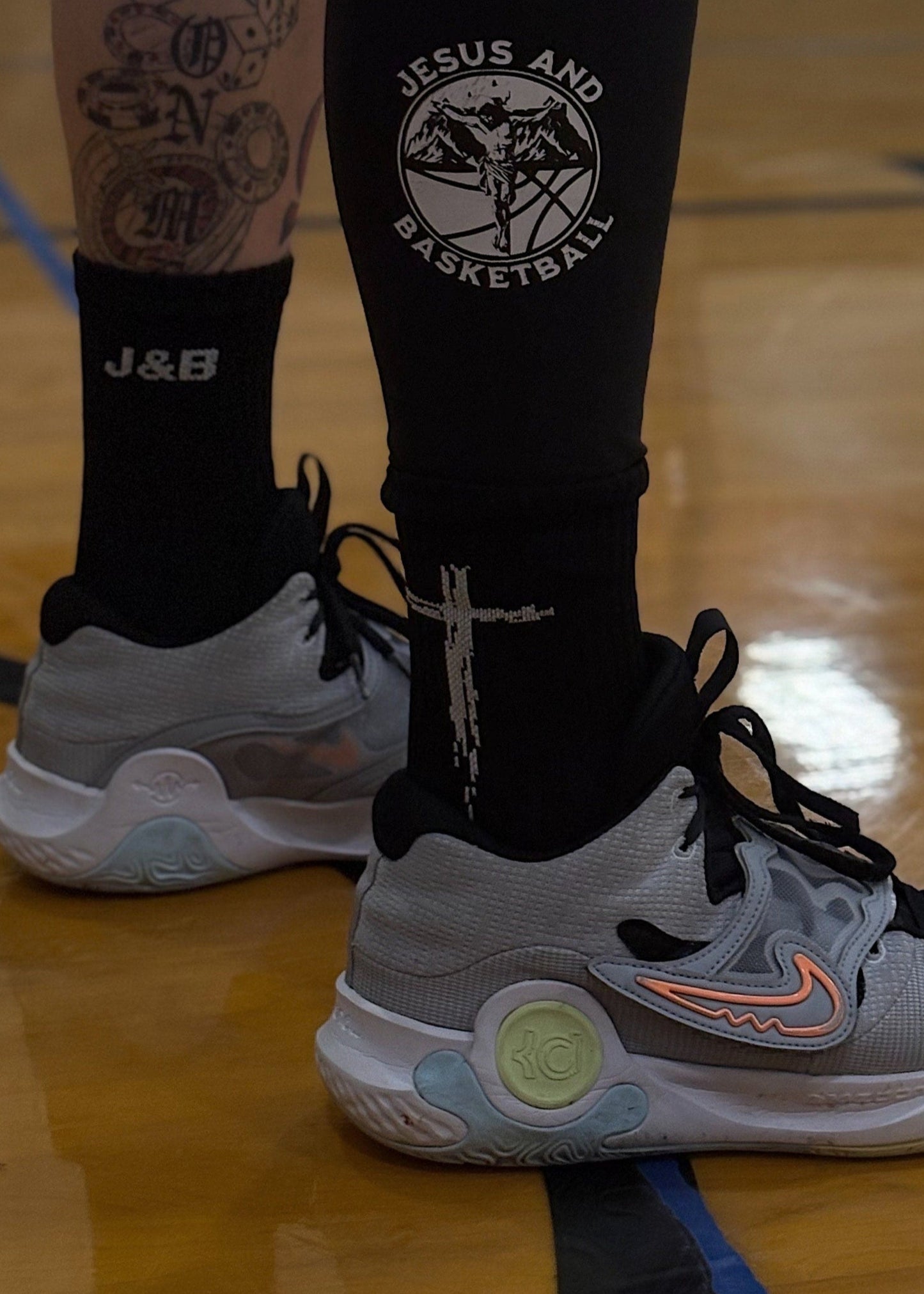Black 'J&B' Socks