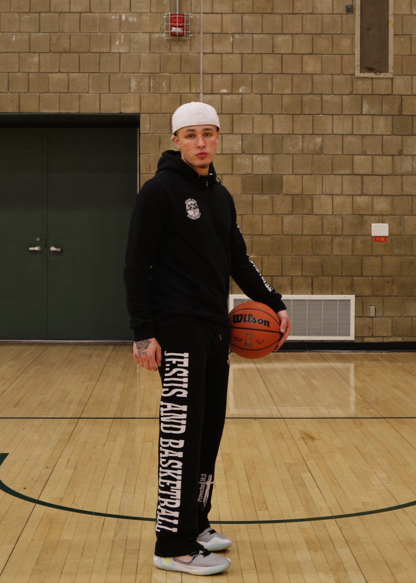 Black 'Jesus And Basketball' Sweatsuit