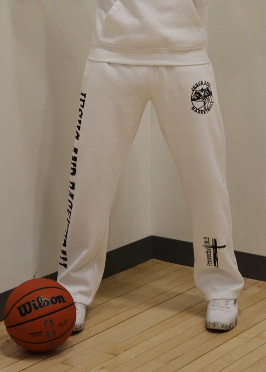 White 'Proverbs 16:3' Sweatpant